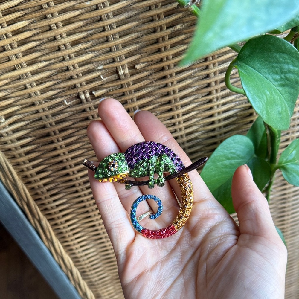 Colorful Chameleon Reptile Ornament